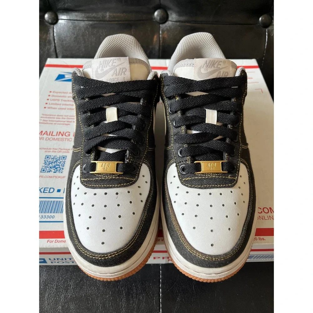 Nike Air Force‎ 1 Black Denim